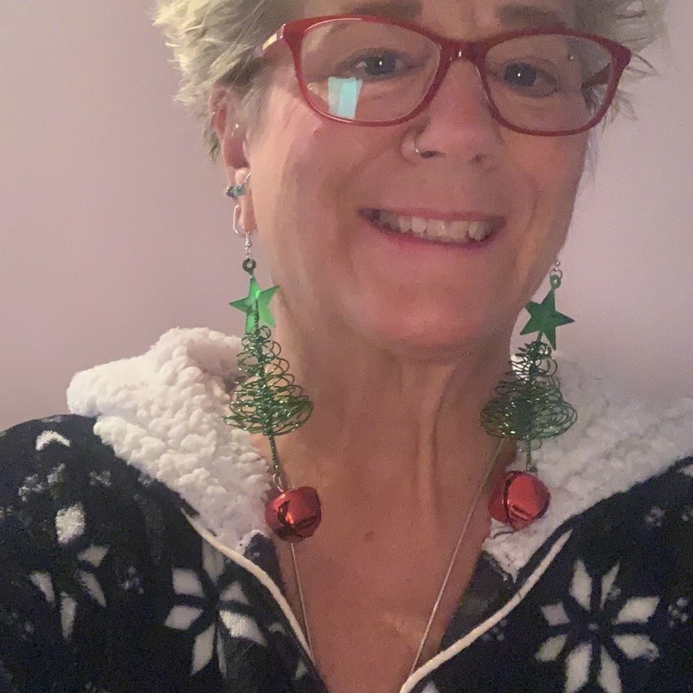 Earrings Exaggerated Christmas Tree Ornament Pierced Earrings